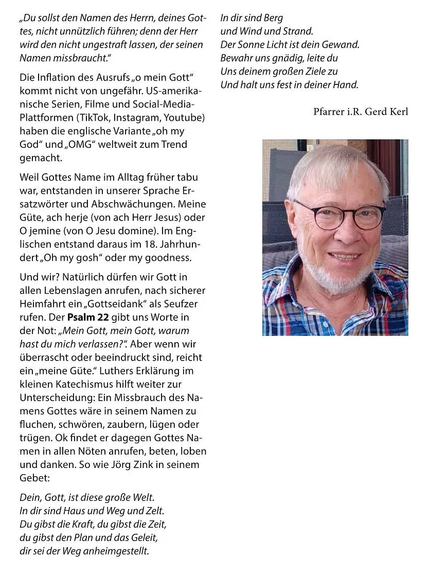 Andacht vom Gemeindebrief August/September Seite 2
