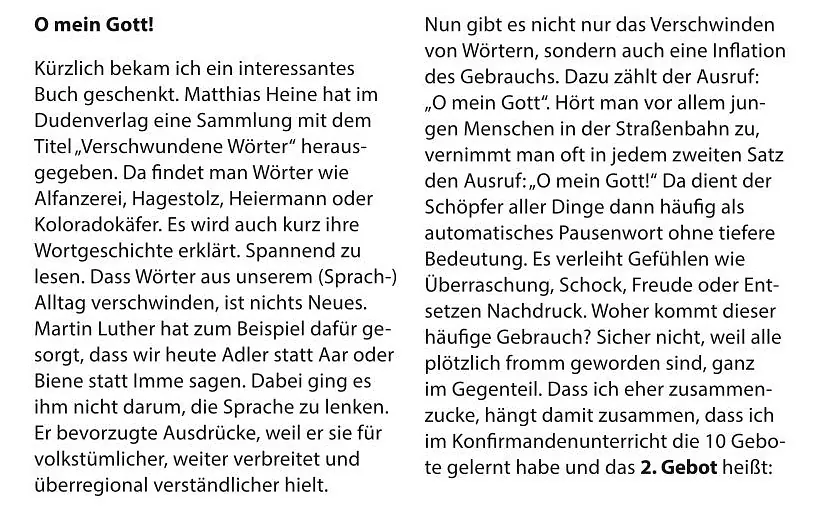 Andacht vom Gemeindebrief August/September 2025