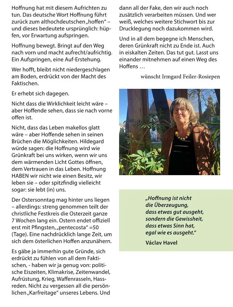 Andacht vom Gemeindebrief August/September Seite 2